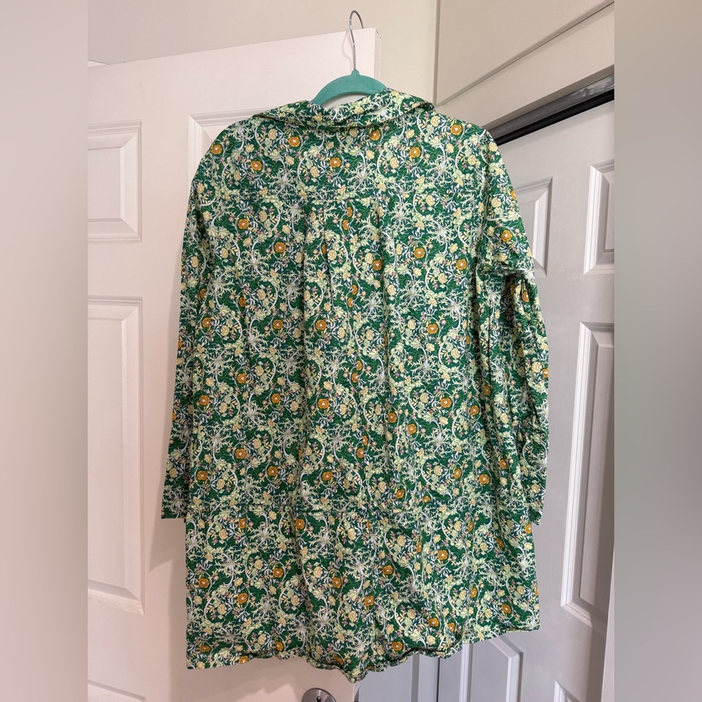 Tuckernuck Hyacinth House Long Sleeve Green Carrington Collared Mini Dress XL - Picture 11 of 11